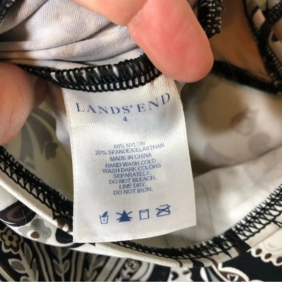 Lands' End Tankini and Swim Skirt Set Size 4 - Picture 5 of 10